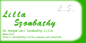 lilla szombathy business card